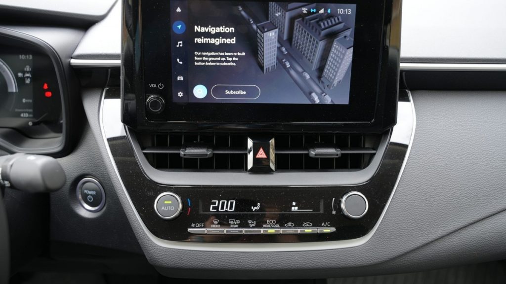 Driving.ca photo - The 2023 Toyota Corolla's infotainment boots to a subscription prompt for its navigation system Photo by Elle Alder